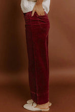 Load image into Gallery viewer, Corduroy Solid Color High Waist Wide Leg Pants