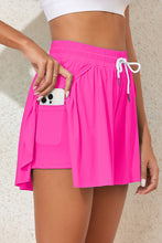 Load image into Gallery viewer, Drawstring Elastic Waist Lined Ruffle Shorts