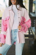 Load image into Gallery viewer, Two-tone Color Exposed Seam Corduroy Shacket
