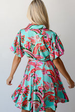 Load image into Gallery viewer, Abstract High Waist Buttoned Mini Dress