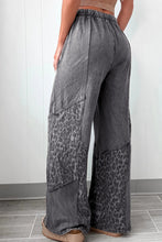 Load image into Gallery viewer, Mineral Wash Leopard Patchwork Loose Pants