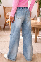 Load image into Gallery viewer, Studded Detail Wide Leg Pocketed Jeans