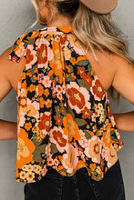 Load image into Gallery viewer, Floral Print Knotted Halter Neck Sleeveless Top