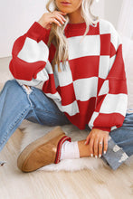 Load image into Gallery viewer, Checkered Bishop Sleeve Sweater