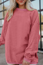 Load image into Gallery viewer, Ribbed Corded Oversized Sweatshirt