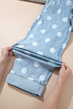 Load image into Gallery viewer, Polka Dot Ankle-Length Metal Button Casual Jeans