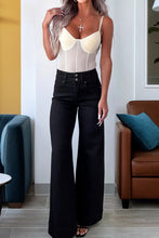 Load image into Gallery viewer, Button High Waist Flared Bottom Jeans