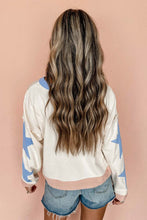 Load image into Gallery viewer, Star Patchwork Exposed Seam Oversized Sweatshirt