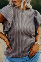 Load image into Gallery viewer, Textured Flutter Sleeve Top
