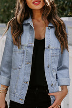 Load image into Gallery viewer, Oversize Pocketed Denim Jacket