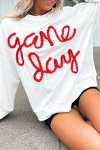 Load image into Gallery viewer, Tinsel Game Day Drop Shoulder Graphic Sweatshirt