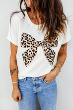Load image into Gallery viewer, Leopard Bow T-Shirt