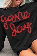 Load image into Gallery viewer, Tinsel Game Day Drop Shoulder Graphic Sweatshirt