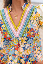 Load image into Gallery viewer, V Neck Half Sleeve Boho Floral Blouse