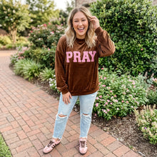 Load image into Gallery viewer, PRAY Velvet Long Sleeve Sweatshirt