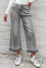 Load image into Gallery viewer, Raw Hem Straight Leg Loose High Waist Jeans