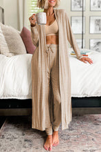 Load image into Gallery viewer, Split Long Cardigan and Skinny Pants Lounge Set