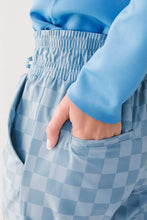 Load image into Gallery viewer, Checkered Elastic High Waist Loose Casual Pants