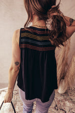 Load image into Gallery viewer, Colorful Shirred Yoke Notched V Neck Tank