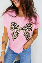 Load image into Gallery viewer, Leopard Bow T-Shirt