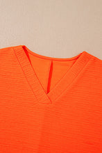 Load image into Gallery viewer, Textured V Neck T Shirt and Shorts Set