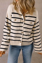 Load image into Gallery viewer, Striped Button up Cardigan