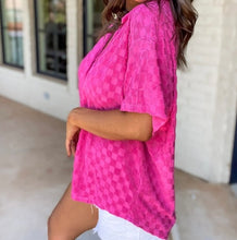 Load image into Gallery viewer, INSTOCK Checkered Textured Short Sleeve Shirt