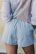 Load image into Gallery viewer, Stripe Drawstring Elastic Waist Casual Denim Shorts
