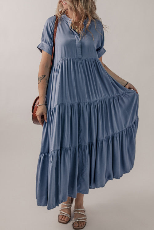 slim fit dress slacks Azari Tiered Maxi Dress
