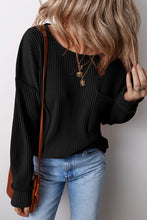 Load image into Gallery viewer, Corded Drop Shoulder Long Sleeve Top