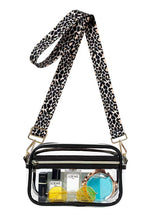 Load image into Gallery viewer, Leopard Strap Clear Crossbody Bag