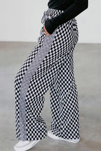 Load image into Gallery viewer, Checkerboard Drawstring Waist Casual Pants