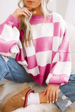 Load image into Gallery viewer, Checkered Bishop Sleeve Sweater