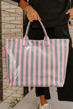 Load image into Gallery viewer, Glossy Striped Large Tote Bag