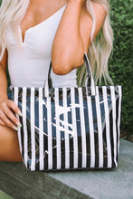 Load image into Gallery viewer, Glossy Striped Large Tote Bag