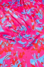 Load image into Gallery viewer, Printed Bubble Sleeve Mock Neck Blouse