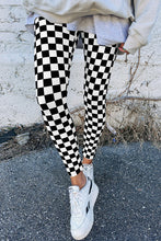 Load image into Gallery viewer, Checkered Pattern High Waist Skinny Leggings