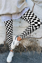 Load image into Gallery viewer, Checkered Pattern High Waist Skinny Leggings