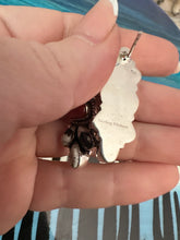 Load image into Gallery viewer, White Buffalo & coral cluster earrings