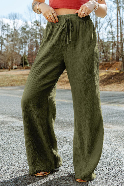 CRINKLE SLOUCHY PANTS - The Dragonfly Boutique