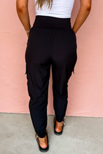 Load image into Gallery viewer, Elastic High Waist Pocketed Cargo Jogger Pants