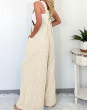 Load image into Gallery viewer, Checkered Pocketed High Waist Wide Leg Overall