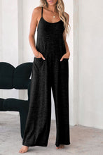 Load image into Gallery viewer, Loose Fit Side Pockets Spaghetti Strap Wide Leg Jumpsuit