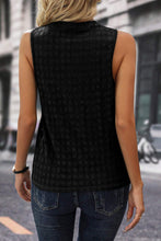 Load image into Gallery viewer, Lattice Textured Split Neck Tank Top