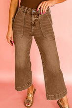 Load image into Gallery viewer, Cropped High Rise Wide Leg Jeans