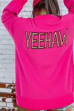 Load image into Gallery viewer, YEEHAW Cowboy Hat Drop Shoulder Oversized Sweater