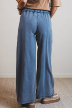 Load image into Gallery viewer, Mineral Wash Drawstring Retro High Waist Wide Leg Pants