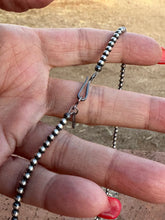 Load image into Gallery viewer, 6mm sterling silver Navajo pearl necklace
