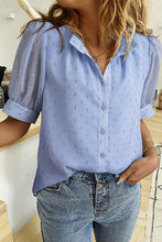 Load image into Gallery viewer, Metallic Jacquard Short Sleeve Shirt

