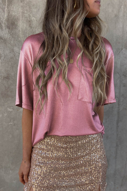 Loose Fit Short Sleeve Pocket T-Shirt